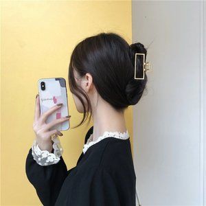 Matte metal hair grip